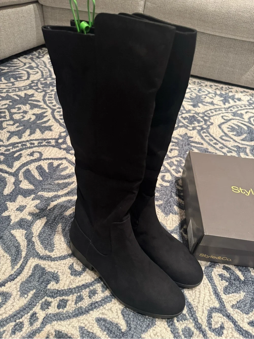 Style & Co. Black Over-the-Knee Stretch Boots
